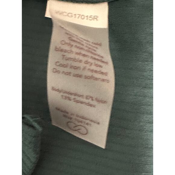 Calia Skirt Women XXL NWT Green Deep Aqua 15" Ribbed Slit Mini Skort Golf - Picture 10 of 11